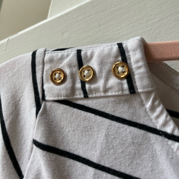 Fitted Striped Quarter Sleeve Shirt - Picture 3 of 4